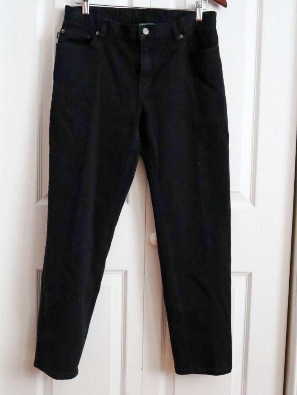 Lauren Ralph Lauren Jeans Co. Straight Leg Black Denim Pants Women's Sz 12P